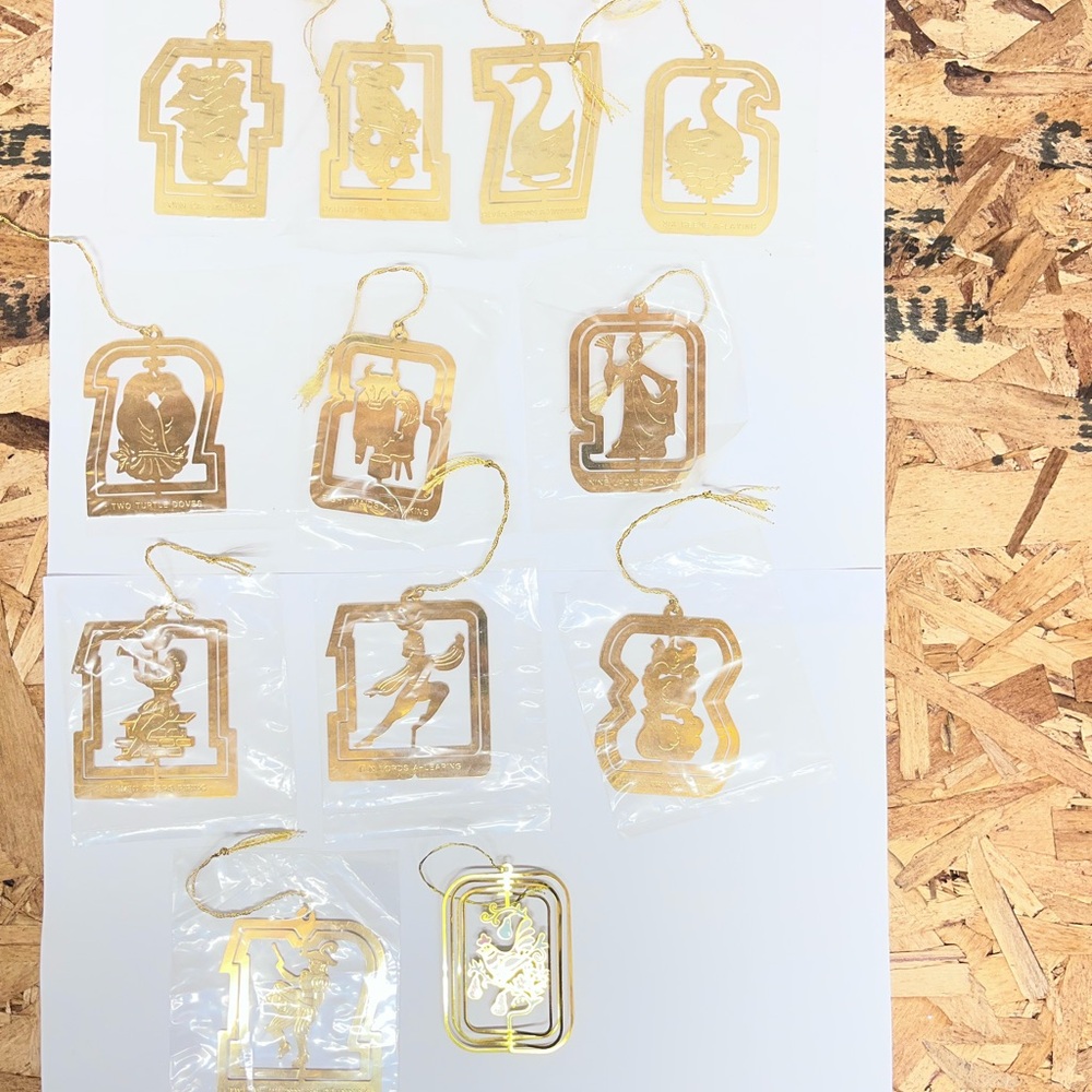 Brass Christmas ornaments